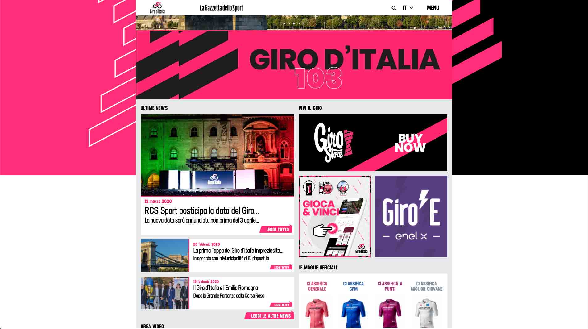 sito ufficiale giro d'italia